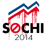 Protestlogo gegen "Sochi 2014" (entstanden anlässlich des Georgienkonflikts)