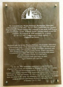 Gedenktafel im Ghetto Litzmannstadt, enthüllt 2004