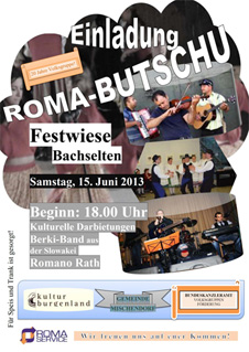 Romafest im Burgenland: Einladung Butschu
