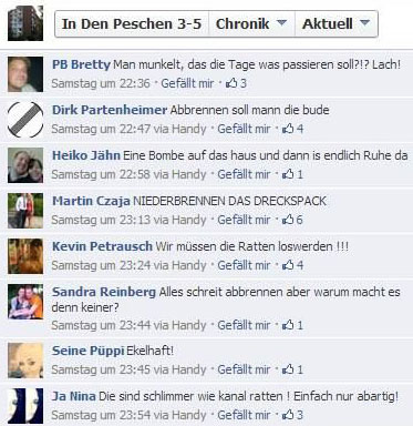 Gewaltaufrufe in Deutschland - Screenshot (via Jungle-World.com)