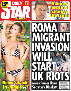 DailyStar (UK), Titelseite 2013