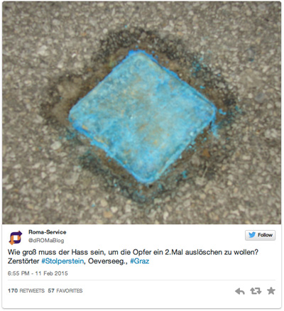 Stolperstein-Tweet