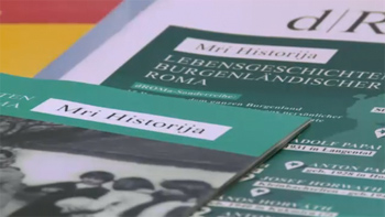 Unsere Publikationen dROMa und Mri Historija in der Kurzdoku "Die Österreichischen Roma" (Screenshot)
