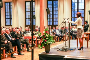 Marcella Reinhardt, die Vorsitzende des Regionalverbandes der Sinti und Roma in Augsburg, am 17.2.2017 im Rathaus von Augsburg (Foto: Christian Menkel)