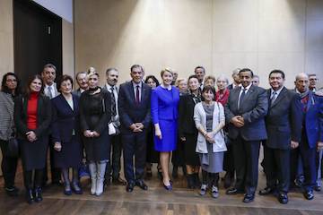 Deutschland: Delgation des Zentralrates mit Ministerin Giffey im Bundesrat, 14.12.2018 (Foto: 