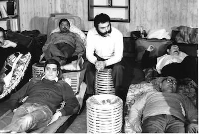 Von links oben: Pepi Schopper, Brala Ernst, Wallani Georg; unten Romani Rose, Jakob Bamberger (Foto: © Zentralrat Deutscher Sinti und Roma)