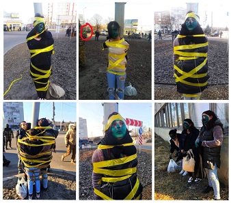 Bilder von Misshandlungen in der Ukraine (Fotos via RAN\