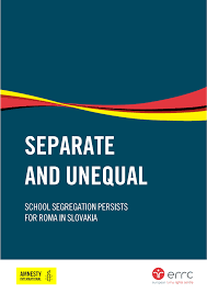 "Separate and unequal": Titelseite des Berichts von Amnesty International und European Roma Rights Centre